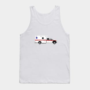 White F serie Ambulance Red Striping Tank Top